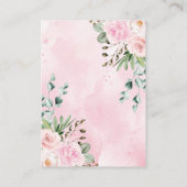 Pink Floral Safari Jungle Baby Girl Diaper Raffel Begleitkarte (Rückseite)