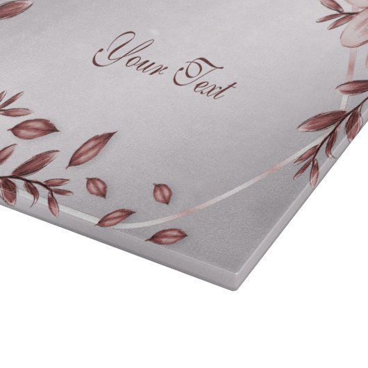 Pink-Floral-Schneidpappe Schneidebrett (Ecke)