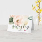 Pink Floral sendende Schläger Ermutigung Beileid Karte (Gelbe Blume)