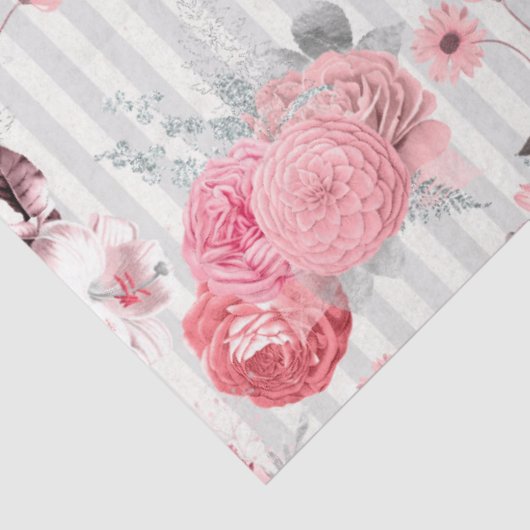 Pink Floral Series Design 10 Seidenpapier (Ausschnitt)