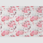 Pink Floral Series Design 10 Seidenpapier (Vorderseite)