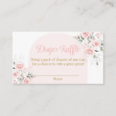 Pink Floral Spanisches Windelwaschgerät Raffle Bab Begleitkarte (Vorderseite)