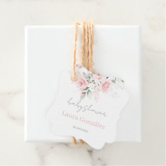 Pink Floral Spanish Baby Shower Girl Geschenkanhänger
