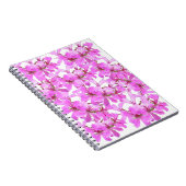Pink Floral Spiral Foto Notebook Notizblock (Rechte Seite)