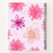 Pink Floral Spiral Notebook Notizblock (Rückseite)