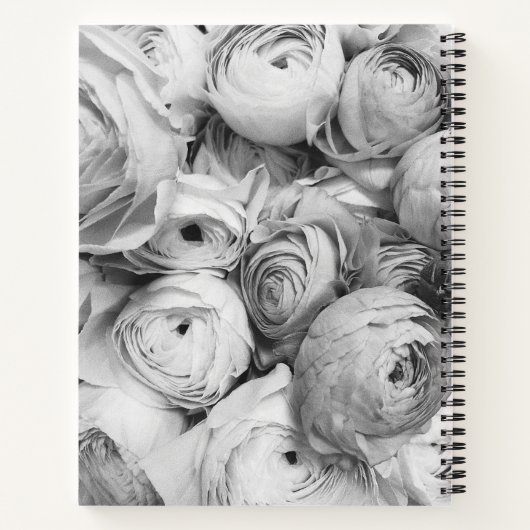 Pink Floral Spiral Notebook Notizblock (Rückseite)