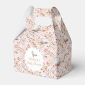 Pink Floral Spring Girl Babydusche Geschenkschachtel (Rückseite)