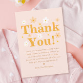 Pink Floral Spring Girl Dusche Dankeskarte