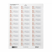 Pink Floral Spring Wedding Return Address Labels (Vorne)