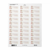 Pink Floral Spring Wedding Return Address Labels (Vorne)