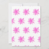 PINK FLORAL STIL GEBURTSTAG GANZ EINFACH EINLADUNG (Rückseite)