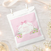 Pink Floral Stripe Let's Par-tea Birthday Geschenktütchen (Ausgeschnitten)