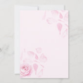 Pink Floral Swan Babydusche Einladung (Rückseite)