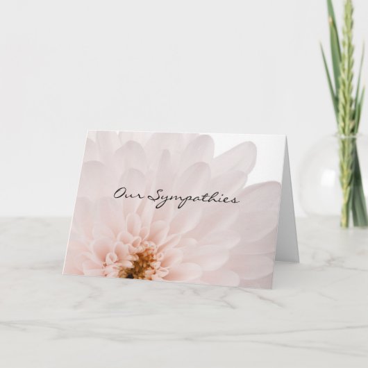 Pink Floral Sympathy Card Karte (Vorderseite)