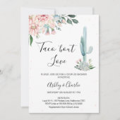 Pink Floral Taco 'bout Liebe Paare Dusche Einladung (Vorderseite)