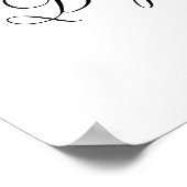 Pink Floral Taufe Girl Willkommenspender Poster (Ecke)