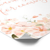 Pink Floral Tea for Two Danke, dass du gekommen bi Poster (Ecke)