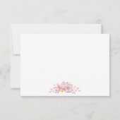 Pink Floral Tee Party Kinderdusche Danke (Rückseite)