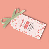 Pink Floral Tenth Birthday Custom Party Favor Geschenkanhänger