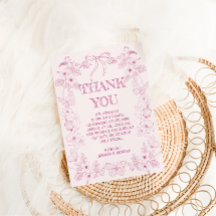 Pink Floral Toile De Jouy Girl Babydusche