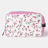 Pink Floral Toilettenbeutel Waschbeutel (Rückseite)