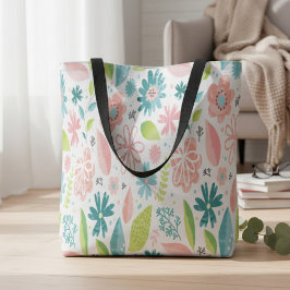Pink Floral Totbeutel Tasche