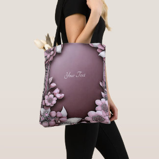 Pink Floral Totbeutel Tasche