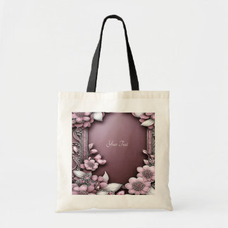 Pink Floral Totbeutel Tragetasche