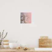 Pink Floral tun es auf jeden Fall Poster (Küche)