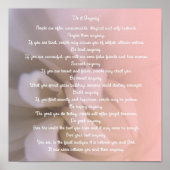 Pink Floral tun es auf jeden Fall Poster (Vorne)