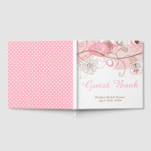 Pink Floral Twist Bridal Shower Gästebuch (Voll)