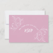 Pink Floral UAWG Baby Dusche RSVP Karte (Vorderseite)