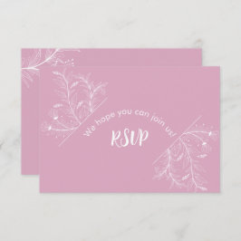 Pink Floral UAWG Baby Dusche RSVP Karte