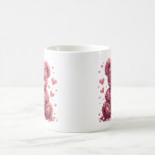 Pink Floral Valentine Teddy Bear Kaffeetasse (Mittel)