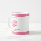 Pink Floral Vielen Dank Lehrer Geschenk Kaffeetasse (Vorderseite Links)