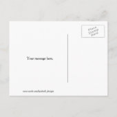 Pink Floral Vielen Dank Postcard Postkarte (Rückseite)