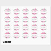 Pink Floral Vielen Dank Sticker (Blatt)