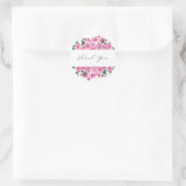 Pink Floral Vielen Dank Sticker (Tasche)