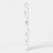 Pink Floral Vines Flowers Iphone Case iPhone Hülle (Linke Seite)