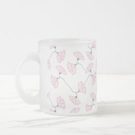 Pink Floral Vines Flowers Mug  Mattglastasse
