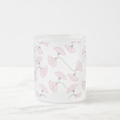 Pink Floral Vines Flowers Mug  Mattglastasse (Mittel)