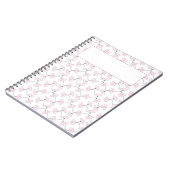 Pink Floral Vines Flowers Notes Notizblock (Linke Seite)