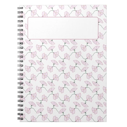 Pink Floral Vines Flowers Notes Notizblock (Vorderseite)