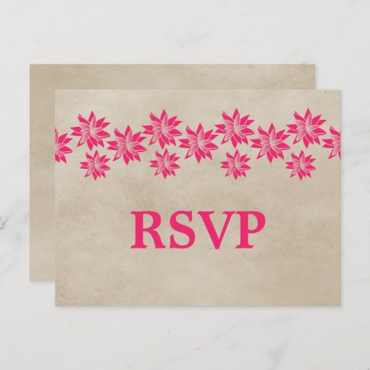 Pink Floral Vintage UAWG Postkarte (Vorne/Hinten)