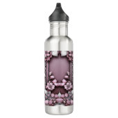 Pink Floral Wasser Flasche Edelstahlflasche (Rechts)