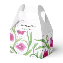 Pink Floral Wasserfarbe Handgestrichen