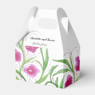 Pink Floral Wasserfarbe Handgestrichen Geschenkschachtel