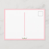 Pink Floral Wasserfarbe Save the Date Anton Ankündigungspostkarte (Rückseite)