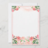 Pink Floral Watercolor Baby Liebe Girl Babydusche Einladung (Rückseite)