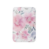 Pink Floral Watercolor Badematte (Vorderseite Vertikal)